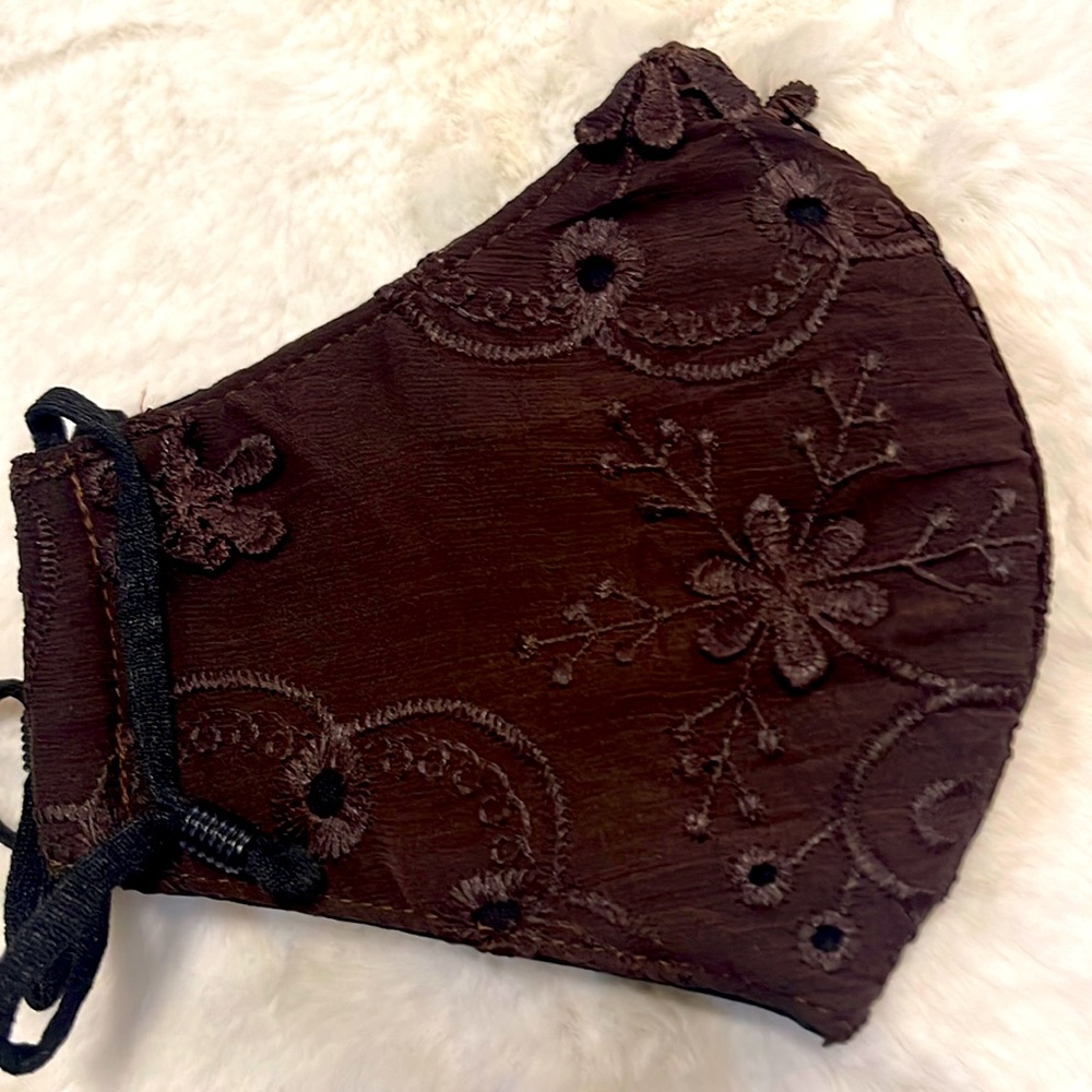 Beautiful chocolate eyelet  face mask